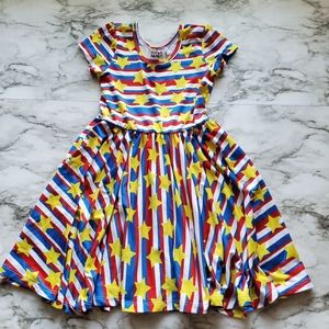 Dot Dot Smile Stars and Stripes Dress Size 3/4
